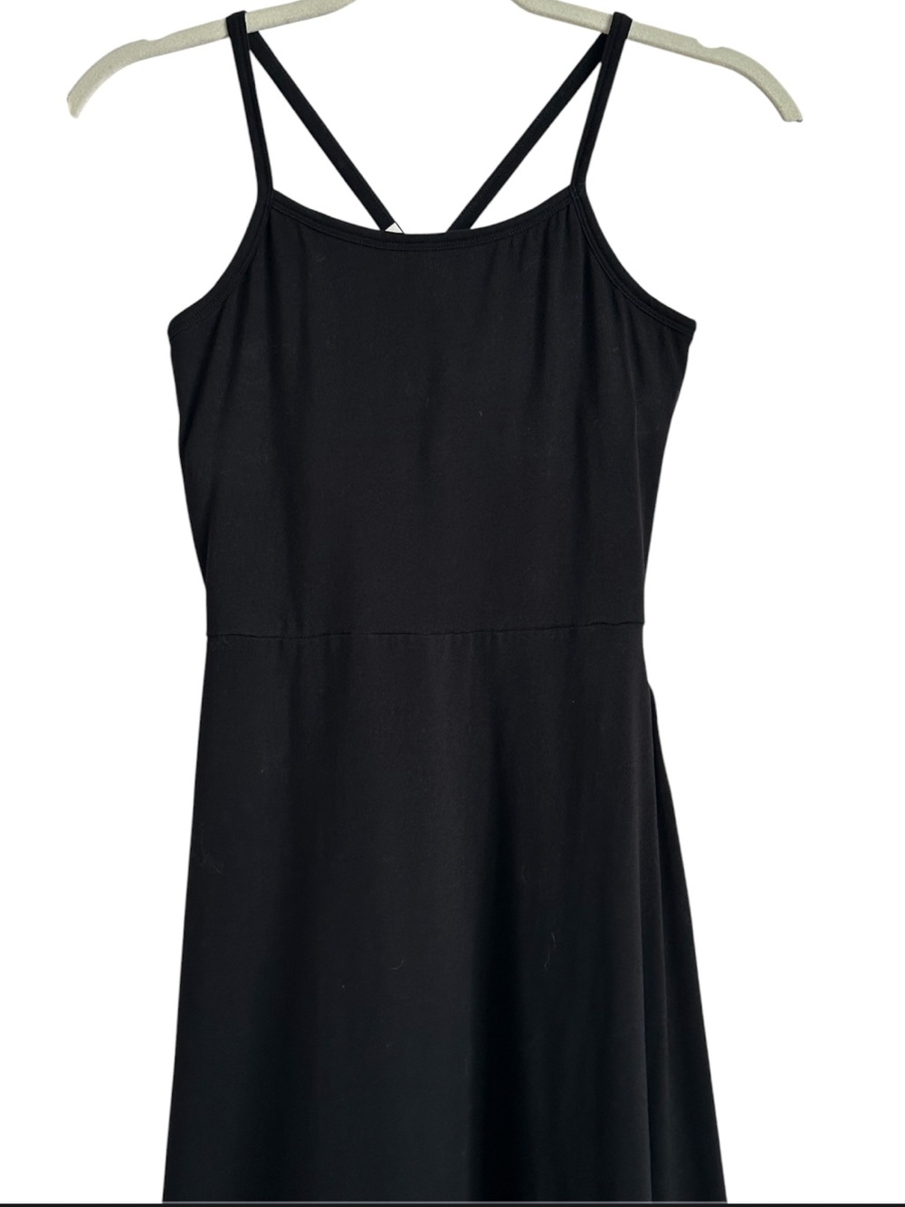Pact Organic Cotton Midi Dress Black Racerback Pockets Fit And Flare Small - Picture 6 of 12